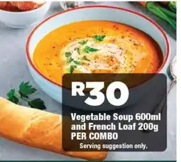 OK Foods Vegetable Soup and French Loaf offer