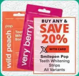 MediRite Smilepen Pop Teeth Whitening Strips All Variants offer
