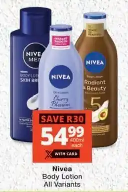 MediRite Nivea Body Lotion All Variants offer
