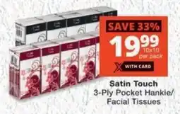 MediRite Satin Touch 3-Ply Pocket Hankie/ Facial Tissues offer