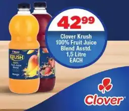 OK Foods Clover Krush 100% Fruit Juice Blend offer