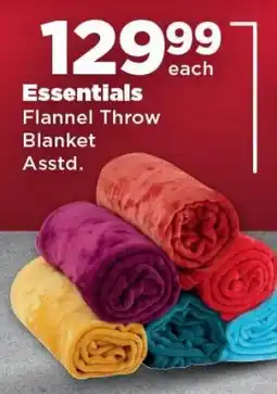 OK Foods Essentials Flannel Throw Blanket offer