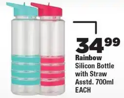 OK Foods Rainbow Silicon Bottle with Straw offer
