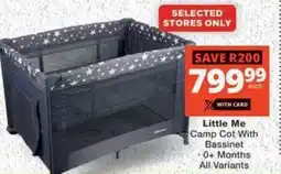 MediRite Little Me Camp Cot With Bassinet 0+ Months All Variants offer