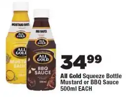 OK Foods All Gold Squeeze Bottle Mustard or BBQ Sauce offer