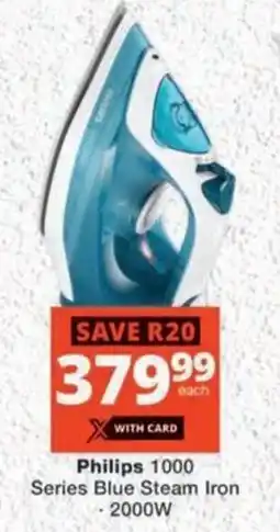 MediRite Philips 1000 Series Blue Steam Iron offer