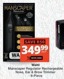 MediRite Wahl Manscaper Regulator Rechargeable Nose, Ear & Brow Trimmer offer