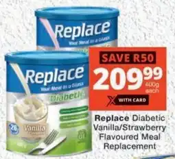 MediRite Replace Diabetic Vanilla/ Strawberry Flavoured Meal Replacement offer