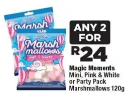 OK Foods Magic Moments Mini, Pink & White or Party Pack Marshmallows offer