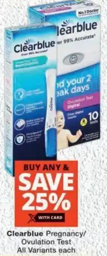MediRite Clearblue Pregnancy/ Ovulation Test All Variants offer