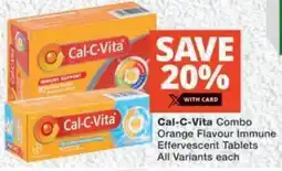 MediRite Cal-C-Vita Combo Orange Flavour Immune Effervescent Tablets All Variants offer