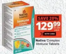 MediRite Nativa Complex Immune Tablets offer