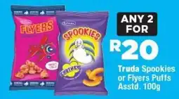 OK Foods Truda Spookies or Flyers Puffs offer