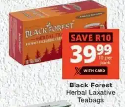 MediRite Black Forest Herbal Laxative Teabags offer