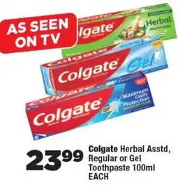OK Foods Colgate Herbal Regular or Gel Toothpaste offer
