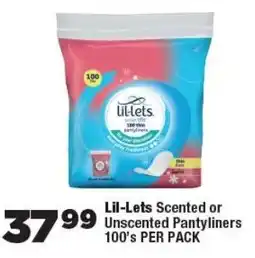 OK Foods Lil-Lets Scented or Unscented Pantyliners offer