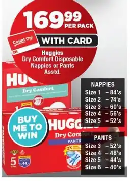 OK Foods Huggies Dry Comfort Disposable Nappies or Pants offer