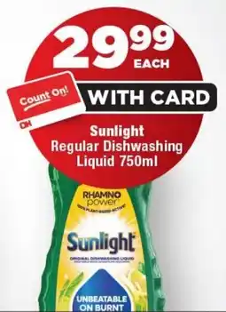 OK Foods Sunlight Regular Dishwashing Liquid offer