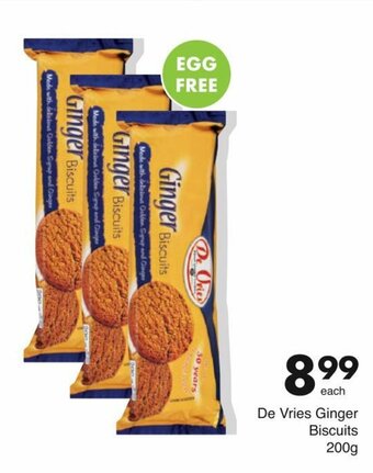Save De Vries Ginger Biscuits 200g offer