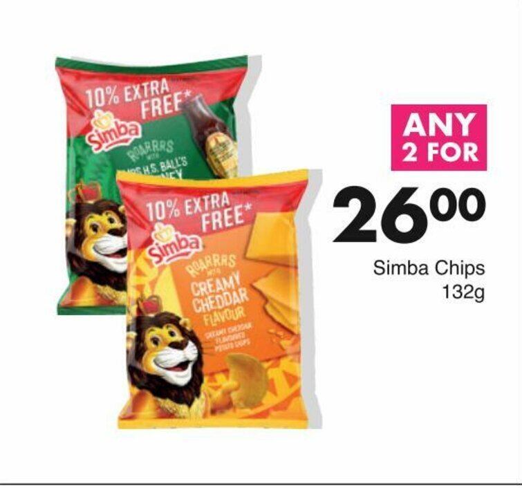 Simba Chips 132g offer at Save