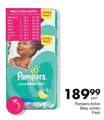 Save Pampers Active Baby Jumbo Pack offer
