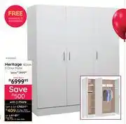 Bradlows Heritage 182cm 3 Door Robe 10094899 offer