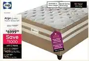 Bradlows Sealy Argo Queen 152cm Base Set 10127440 Free Sleepmasters 2 Pack Hollowfibre Pillow Set offer
