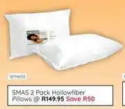 Bradlows Sleepmasters 2 Pack Hollowfibre Pillows 10119630 offer