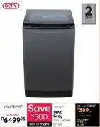 Bradlows Defy 14kg Grey Top Loader Washing Machine DTL160 10259071 offer