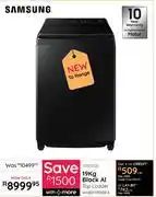 Bradlows Samsung 19Kg Black AI Top Loader Washing Machine WABF19S8BFA 10303326 offer