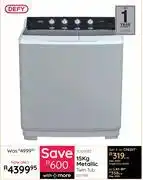 Bradlows Defy 15kg Metallic Twin Tub Washing Machine DTT151 10120032 offer