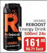 KitKat Cash and Carry REBOOST Energy Drink 500ml 24s offer