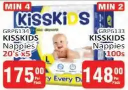 KitKat Cash and Carry KISSKIDS Nappies 20's x 5 offer