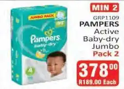 KitKat Cash and Carry PAMPERS Active Baby-dry Jumbo Pack 2 offer