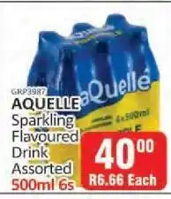 KitKat Cash and Carry AQUELLE Sparkling Flavoured Drink Assorted 500ml 6s offer