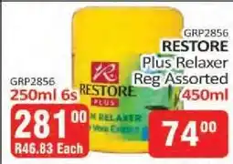 KitKat Cash and Carry RESTORE Plus Relaxer Reg Assorted 450ml offer