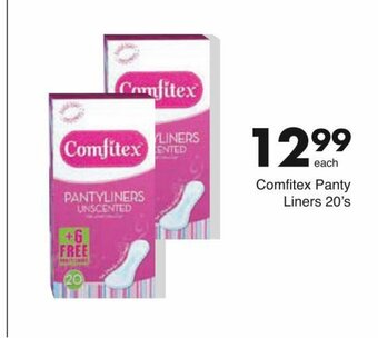 Save Comfitex Panty Liners 20's offer