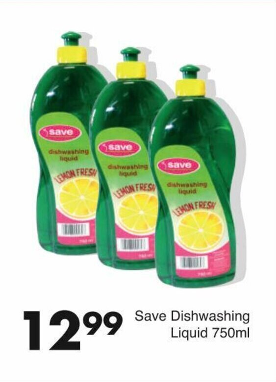 Save Dishwashing Liquid 750 ml offer at Save