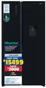 Russells Hisense 541L Side By Side Fridge/Freezer H680SMIB-WD 10306058 offer
