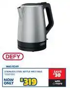 Russells Defy Stainless Steel Kettle WKS100JS 10301350 offer