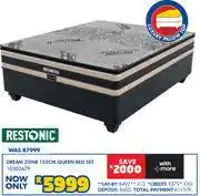 Russells Restonic Dream Zone 152cm Queen Bed Set 10303479 offer