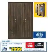Russells Jackson 3 Door 2 Drawer Robe 10281114 offer
