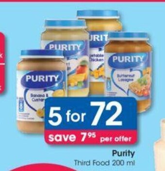 Clicks Purity Third Food 200 ml offer