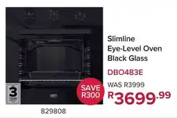 Game Defy Slimline Eye-Level Oven Black Glass offer