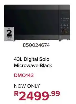 Game Defy Digital Solo Microwave Black offer