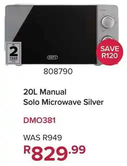 Game Defy Manual Solo Microwave Silver offer