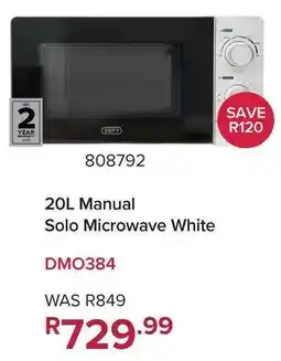 Game Defy Manual Solo Microwave White offer