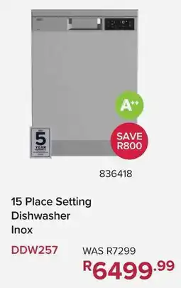 Game Defy 15 Place Setting Dishwasher Inox offer