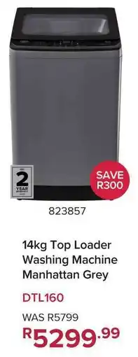 Game Defy Top Loader Washing Machine Manhattan Grey offer