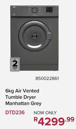 Game Defy Air Vented Tumble Dryer Manhattan Grey offer